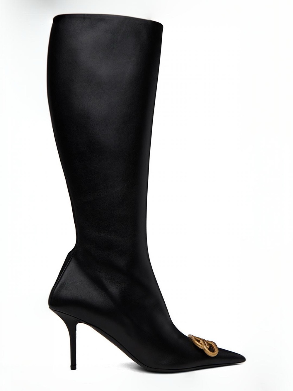 Balenciaga Square Knife Boots Black Gold Women’s EU 37/US 7